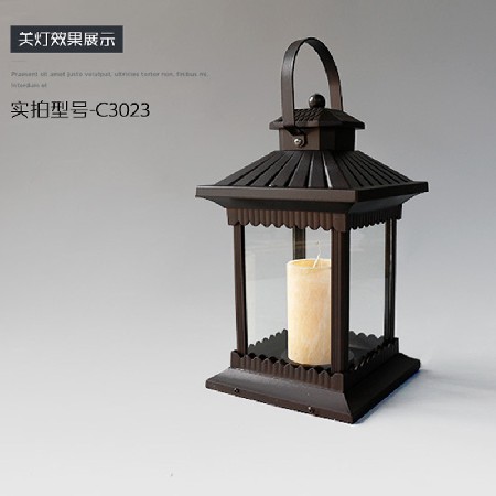 LED風(fēng)燈簡(jiǎn)約田園落地式鋁制戶(hù)外防水公園草坪庭院柱頭燈廠家批發(fā)